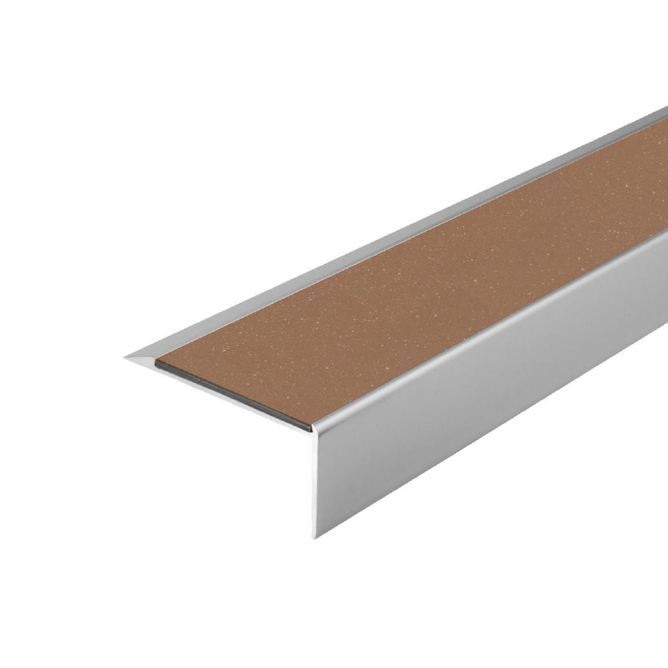 Trappenese i eloksert aluminium med Forbo ilegg 64 x 30 mm - Bilde 43