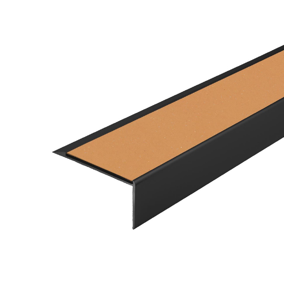 Trappenese i eloksert aluminium med Forbo ilegg 64 x 30 mm - Bilde 3