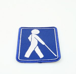 Maskinbrodert emblem strykeklart. Stor