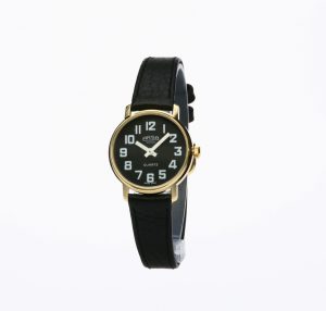Arsa dame armbåndsur for svaksynte dublé sort