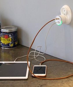 Sikkerhetstimer 2 x USB, 1-4 timer