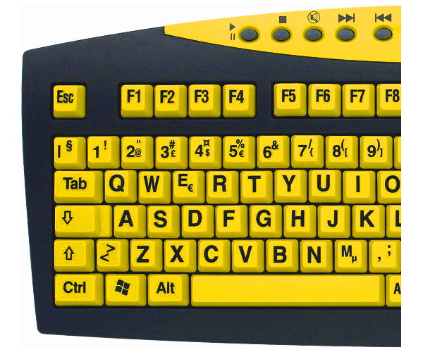 PC-tastatur Keys-U-See, sort/gult - Bilde 2