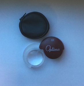 Optima innslagslupe 8x (Ø-35mm)