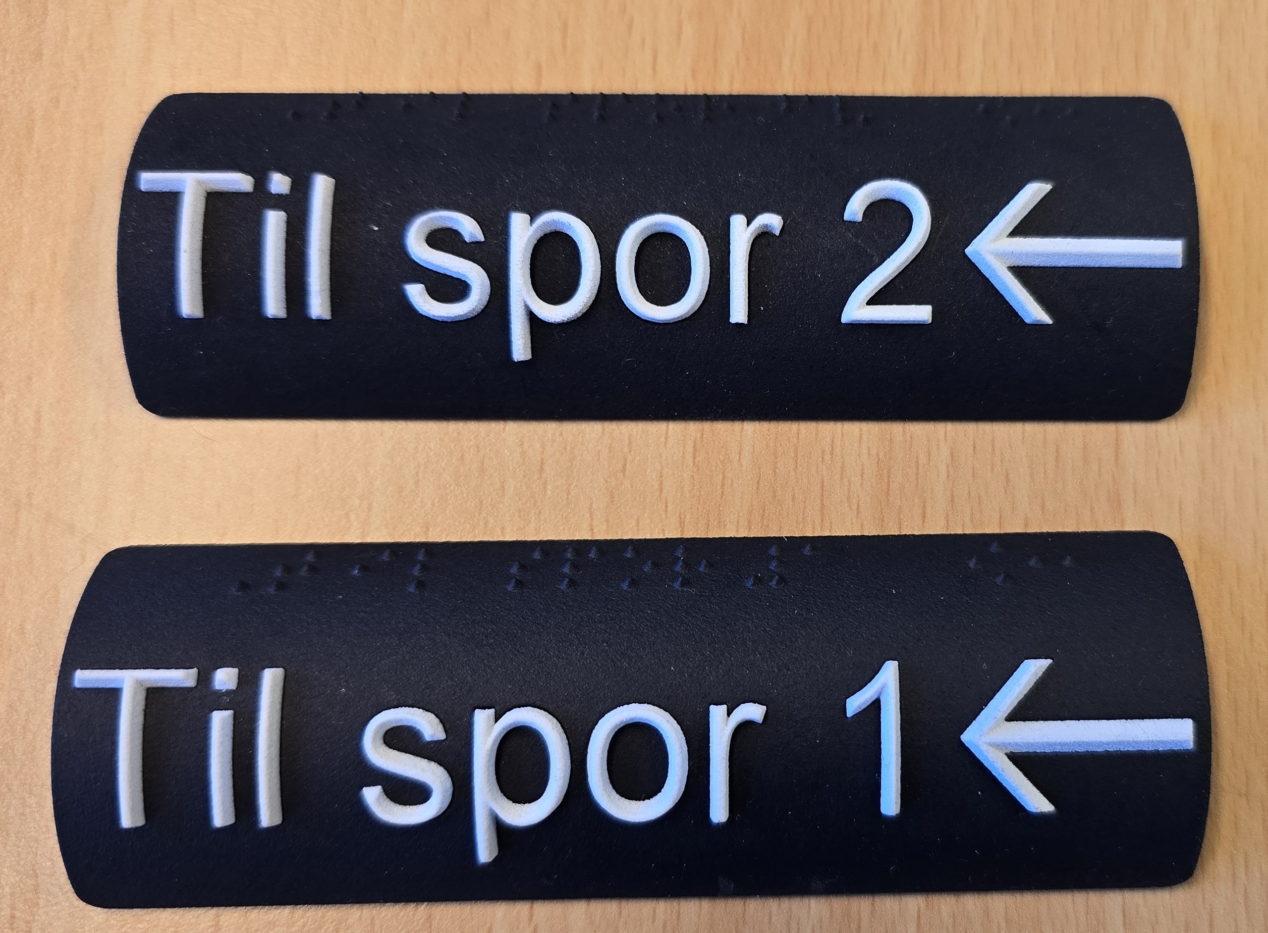 Taktile håndløperskilt i solid PU plast - Bilde 6