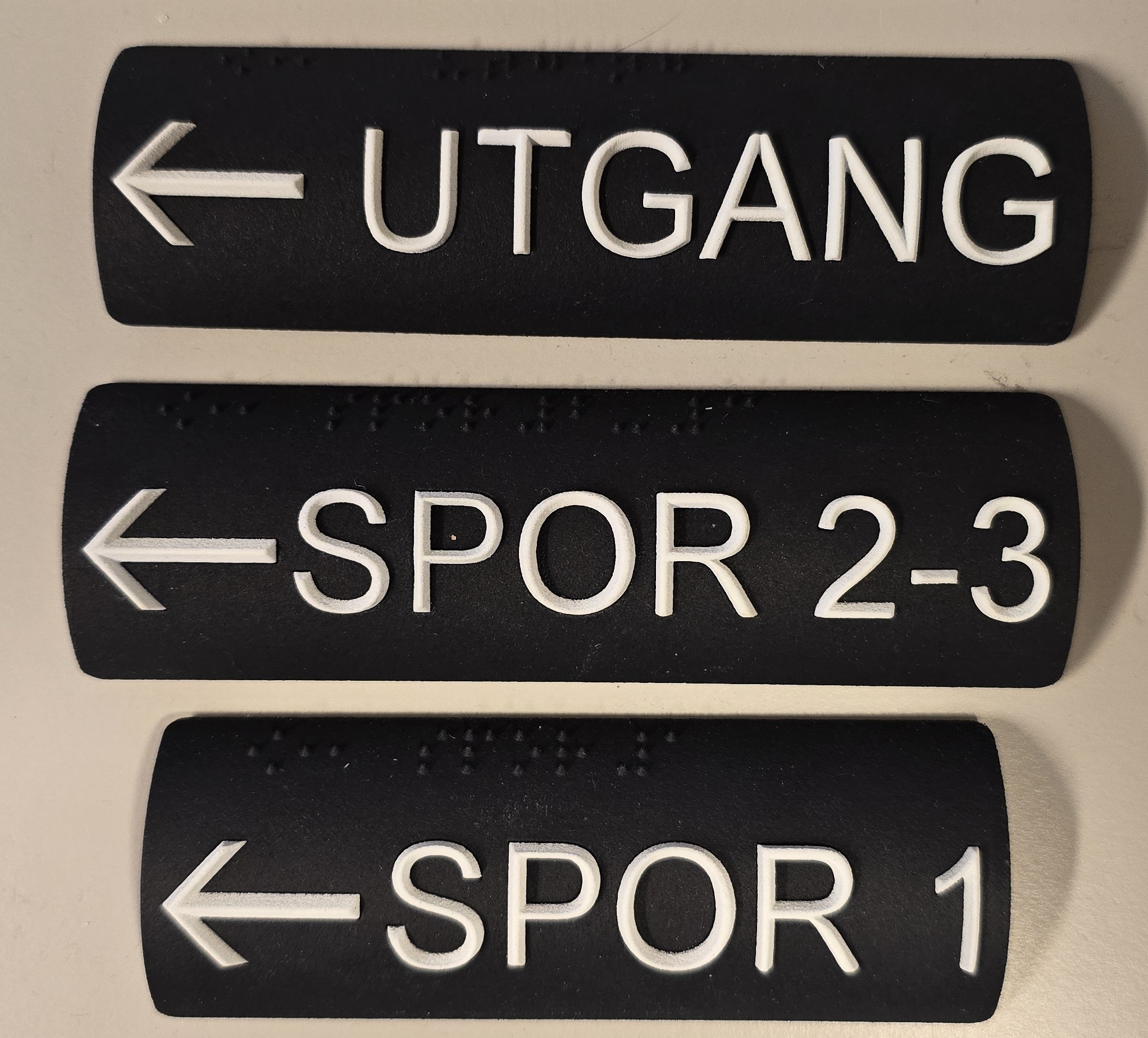 Håndløper skilt til BaneNor