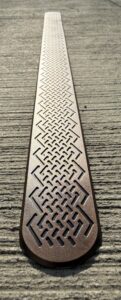 Lede element i messing 280x25-35mm for pinne og tapelim.