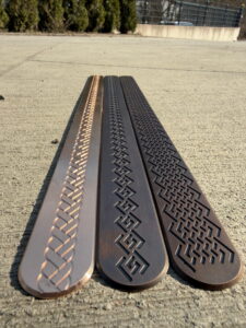 Lede element i bronse 280x25-35mm for pinne og tapelim.