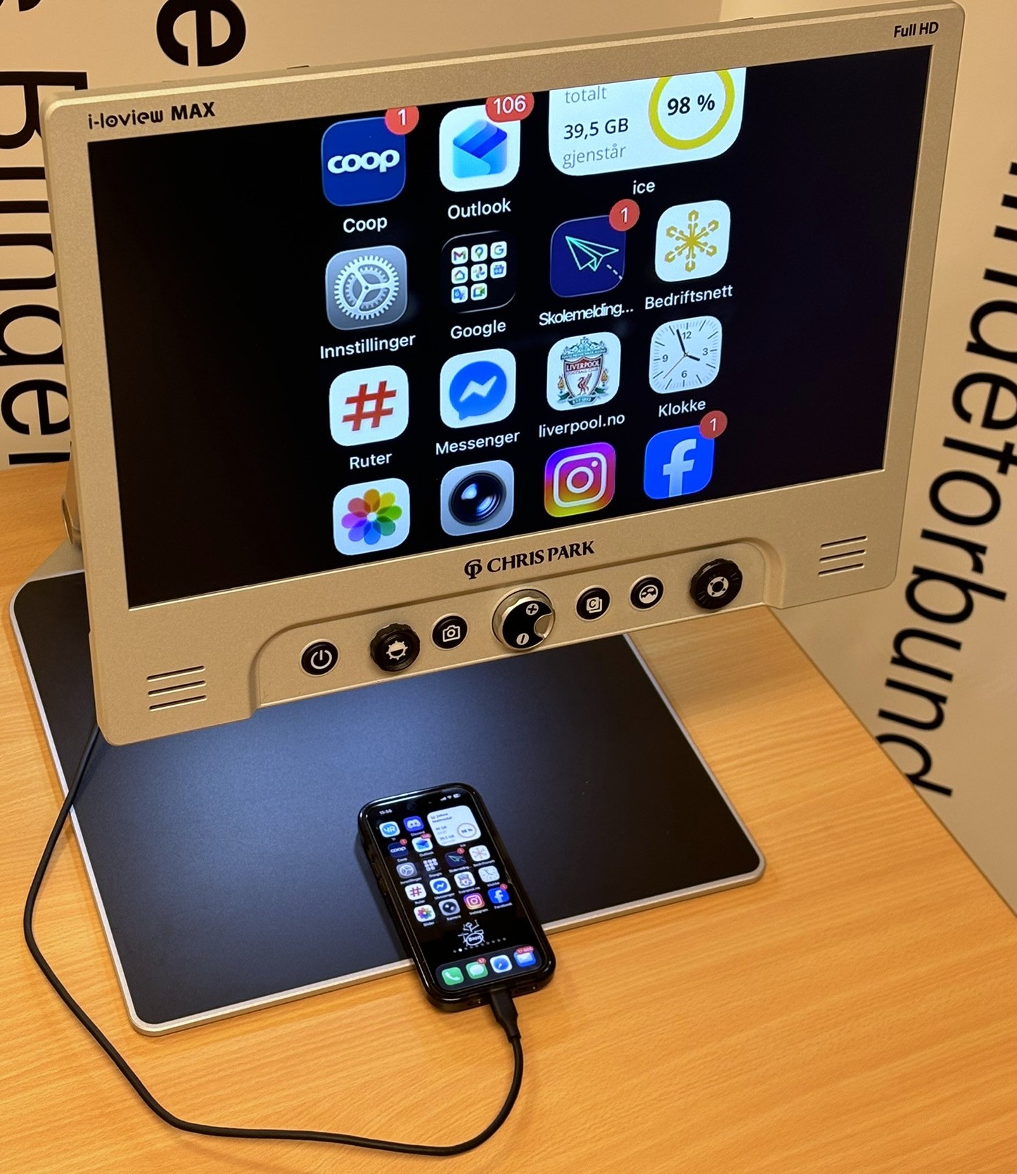 i-loview Smart Max - Portabel lese-tv med tilkobling av smartelefon - Bilde 5