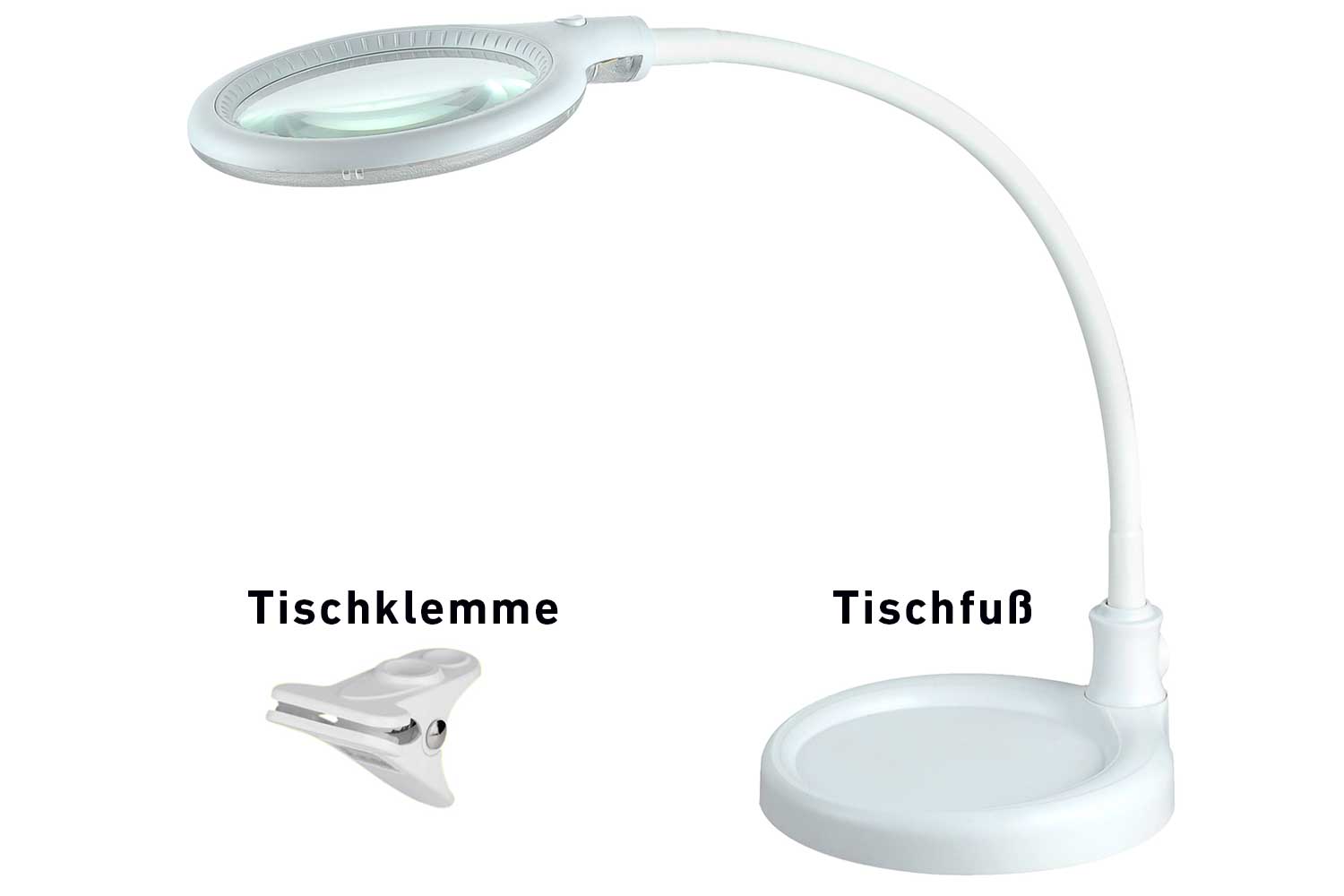 Lupelampe 5 dioptrier Ø10 cm - Bilde 3