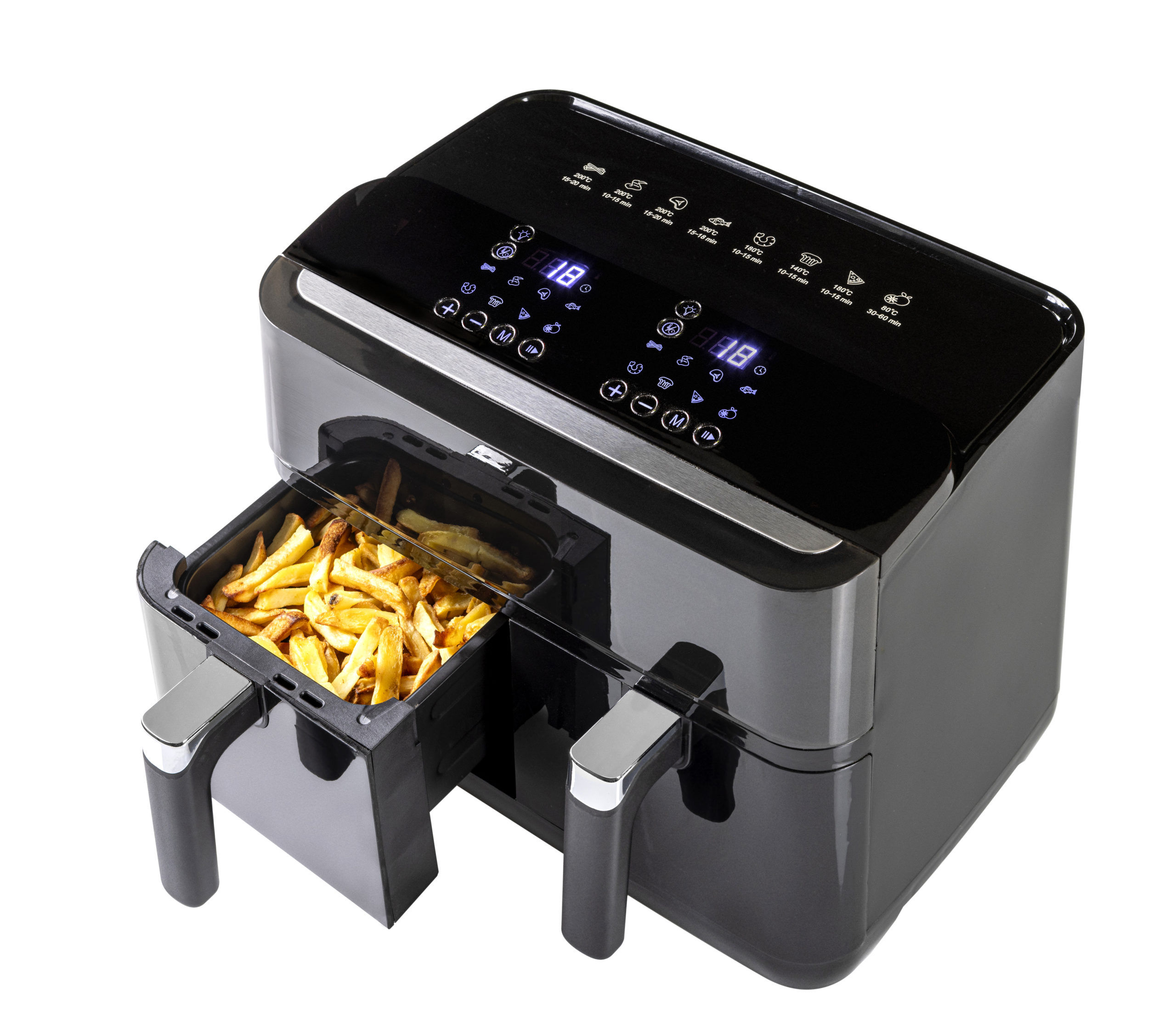 Airfryer dobbel med norsk tale