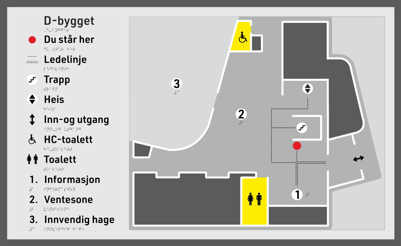 Universelt utformede kart på nye Stavanger sykehus - Bilde 7