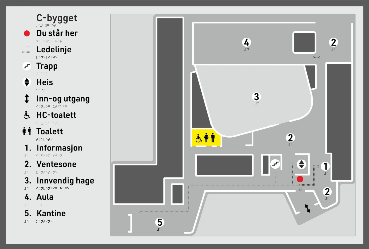 Universelt utformede kart på nye Stavanger sykehus - Bilde 5