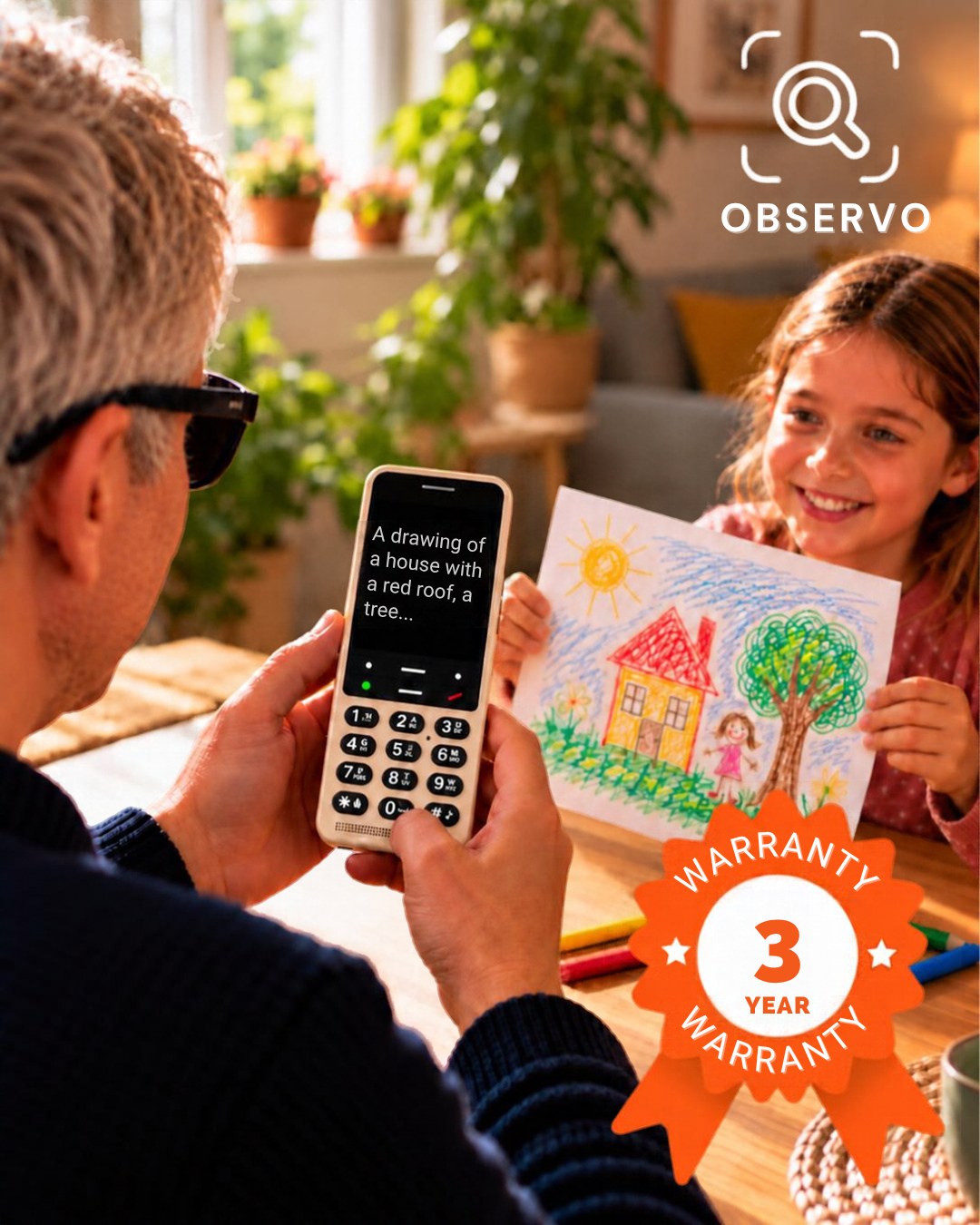 Blindshell Classic 3 mobiltelefon med talestyring og opplesning - Bilde 6